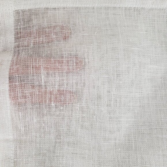 Crate & Barrel Linen Sheer Curtain Panel White 52" x 84" Rod Pocket Drape Single - Picture 5 of 5